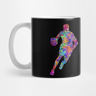 Basketball player man watercolo Mug